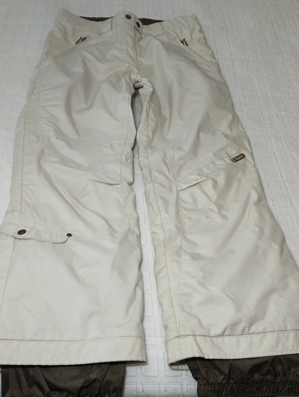 Obermeyer Tyler Snow Pant, Size 18 Youth, Cream, Grow Along Tech., Winter, Ski
